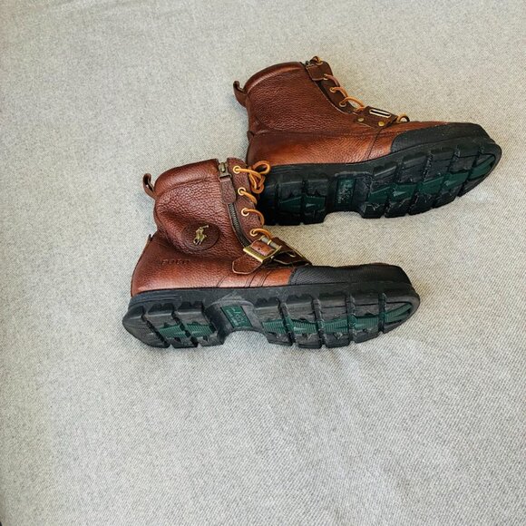 EUC Polo Ralph Lauren Andres III Genuine Leather Brown Boots size 14D - Picture 5 of 6